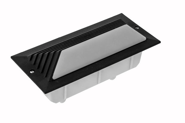 Picasso 6W LED IP54 Mailman Polycarbonate Brick Light Black