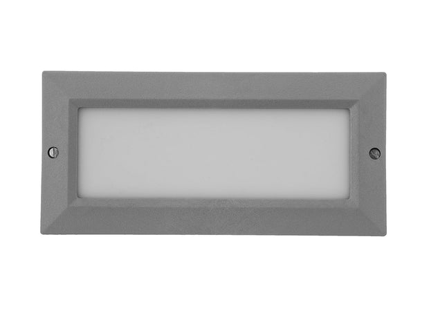 Picasso 6W LED IP54 Opal Polycarbonate Brick Light Silver