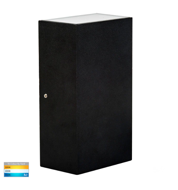 Platz 6w Black Up & Down LED Wall Light Tri