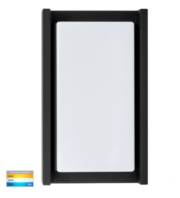 12W CCT Nepean LED IP54 Wall Light - Black