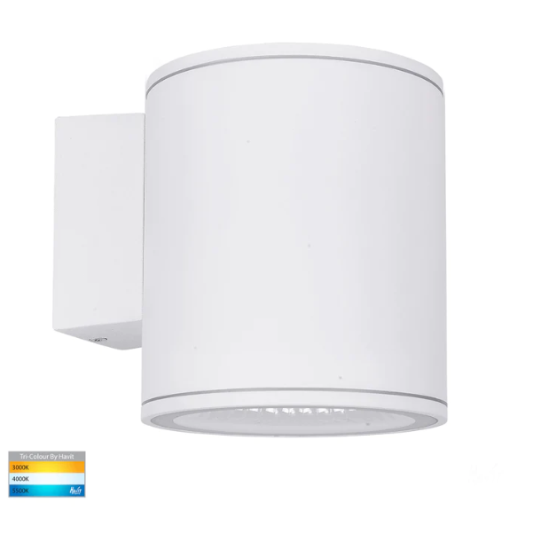 Porter 15w CCT LED IP54 Fixed Down Wall Light - White