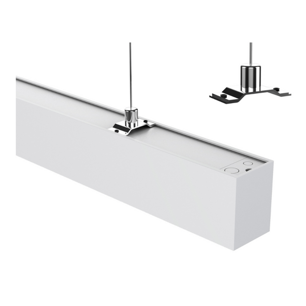 17w 498mm Linear Light Only with Louvre Lens Black 4000k