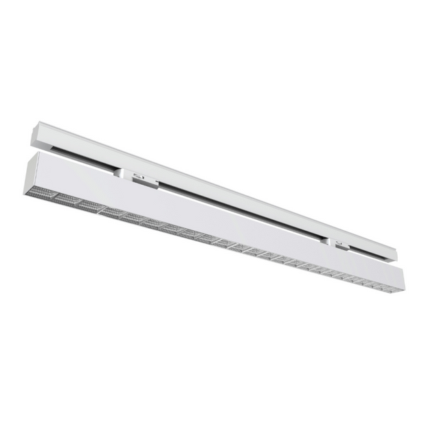 17w 498mm Linear Light with Track Mount and Louvre Lens White 3000k