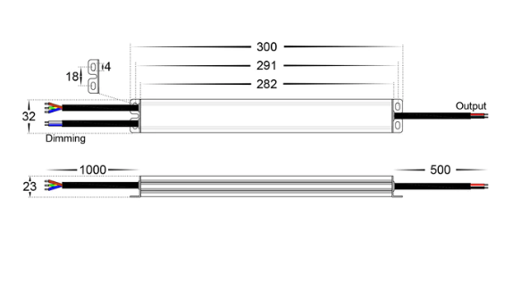 24v DC IP66 Dali 2 in 1 Dimmable LED Driver