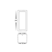 Jasper 12W CCT LED Rectangle IP54 Exterior Wall Light - White