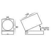 HV3630T-WHT Accord Adj Wall Light