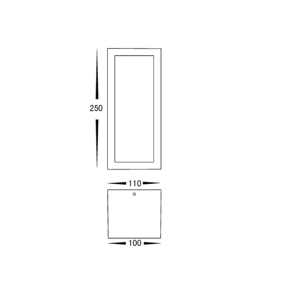 Jasper 12W CCT LED Rectangle IP54 Exterior Wall Light - Black