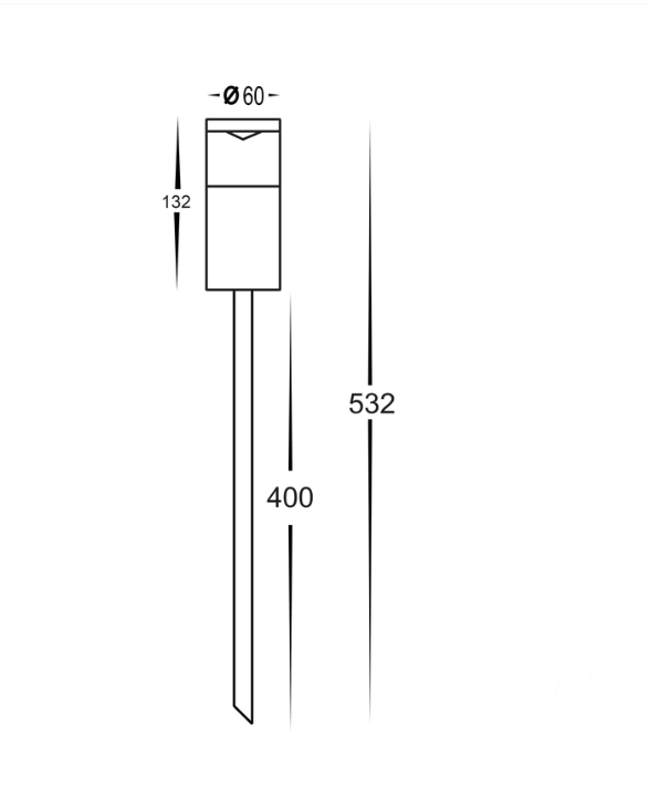 Highlite HV1489 Titanium Spike Bollard 12V