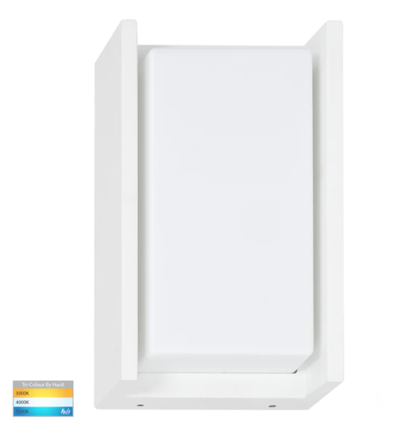 12W CCT Nepean LED IP54 Wall Light - White