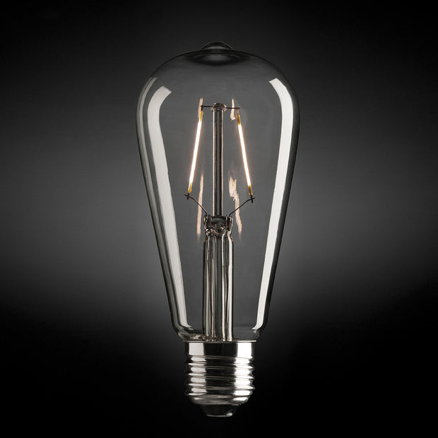 4W Pear Carbon Filament LED Globe - Edison Screw - Cool White