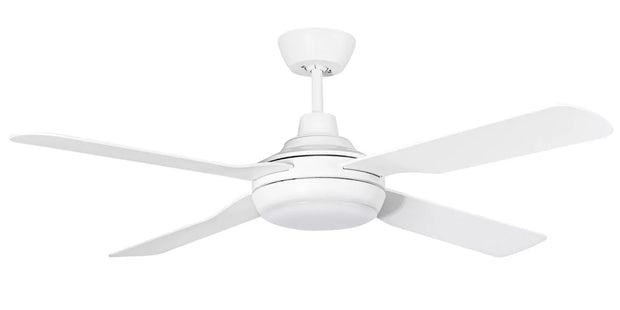 Discovery II 56 4 Blade Ceiling Fan with 15w Tricolour LED Light White