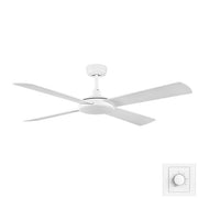 Eco Silent Deluxe 56 DC Ceiling Fan White with Wall Control