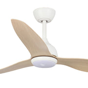 Eco Style 52 DC Ceiling Fan White with Beechwood Blades and LED Light