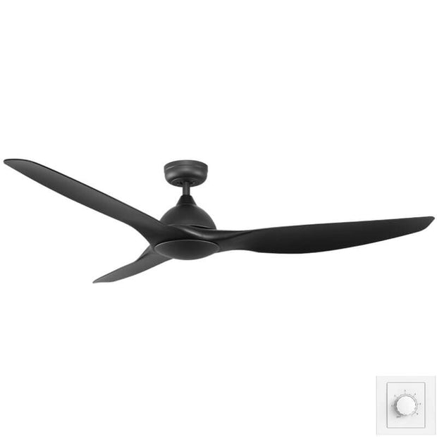 Horizon 2.0 64 DC Ceiling Fan Black with Wall Control