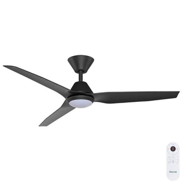 Infinity-ID 48 DC Smart Ceiling Fan Black with LED Light