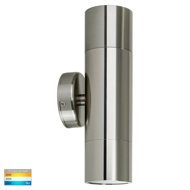 HV1007GU10T Tivah Up & Down Wall Pillar Light 316 Stainless Steel