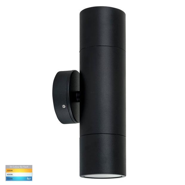 HV1025T Tivah Up & Down Wall Pillar Light Black