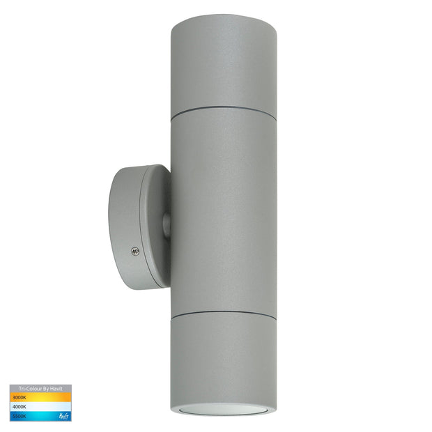 HV1047GU10T Tivah Up & Down Wall Pillar Light Silver