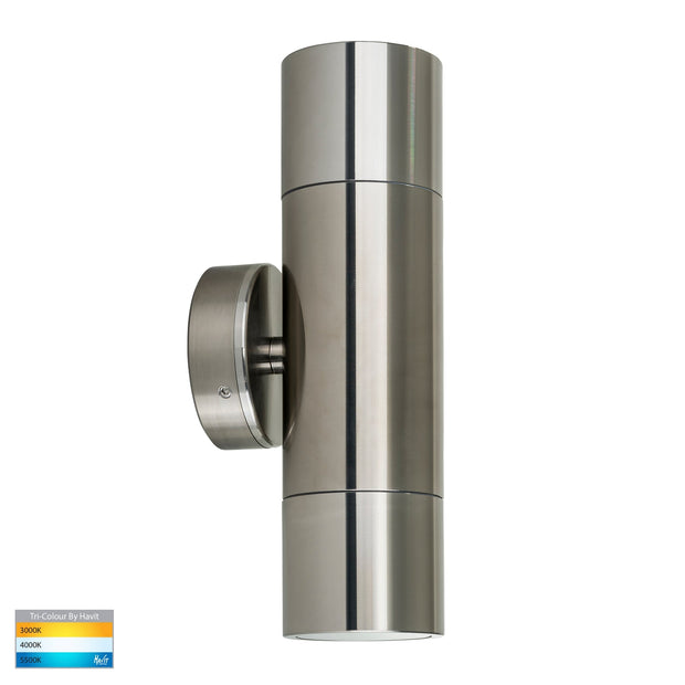 HV1087GU10T Tivah Up & Down Wall Pillar Light Titanium Aluminium