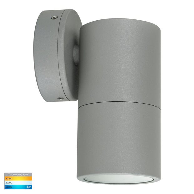 Tivah 12v Single Fixed Wall Pillar Light Silver with 5w CCT MR16