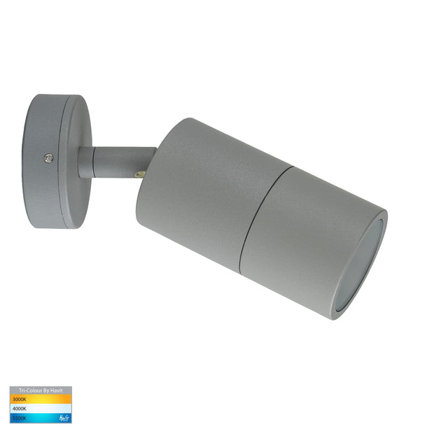 HV1247GU10T Tivah Single Adjustable Wall Pillar Light Silver