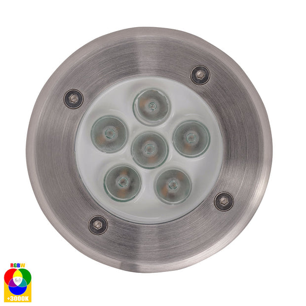 Metro In-ground Up light Round 120mm 316 Stainless Steel 5w RGBW 12v