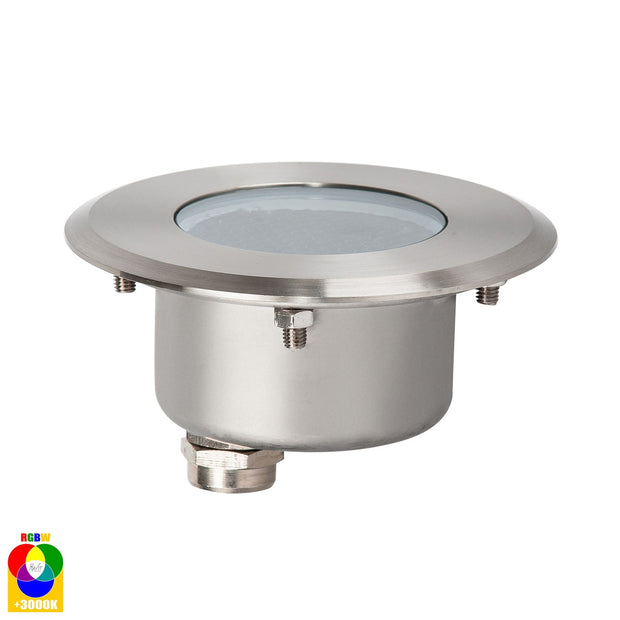 Split In-ground Up light Round 100mm 316 Stainless Steel 3w Built-in RGBW 12v