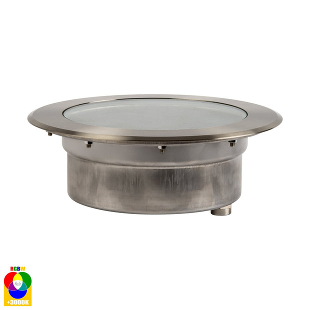 Split In-ground Up light Round 260mm 316 Stainless Steel 18w Built-in RGBW 12v