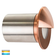 Ollo Recessed Round Wall/Step Light Copper Face Eyelid 5w MR16 TRI 12v