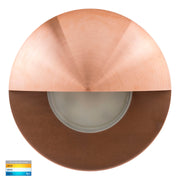 Ollo Recessed Round Wall/Step Light Copper Face Eyelid 5w MR16 TRI 12v