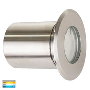 Ollo Recessed Round Wall/Step Light 316 Stainless Steel 5w MR16 TRI 240v