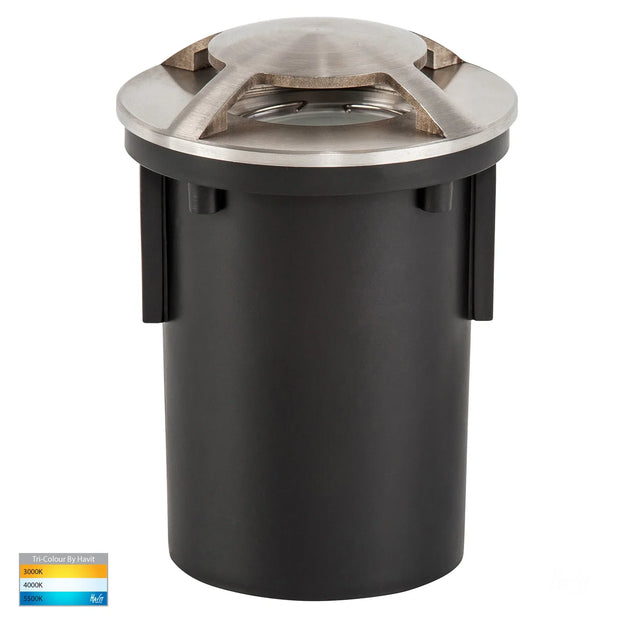 HV19092T Inground Path/Driveway Light 5w CCT 12vDC Quad Four Way