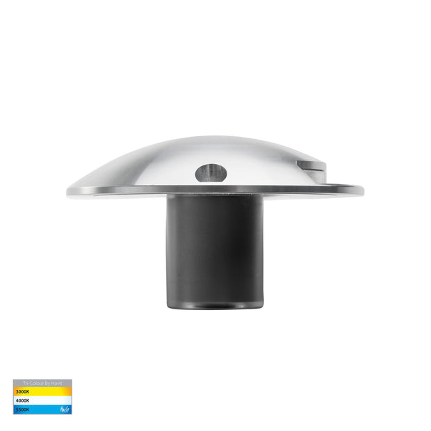 Dome 12V 3w CCT LED IP65 One Way Deck Light Silver