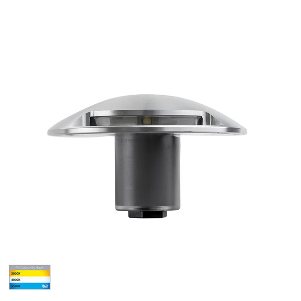Dome 12V 3w CCT LED IP65 One Way Deck Light Silver
