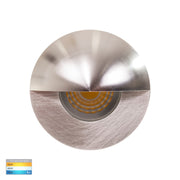 Elite 3W 3CCT 12V Mini Recessed IP65 Step Light with Eyelid Silver Aluminium