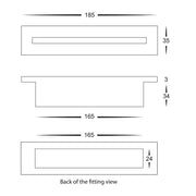 Slot Recessed Rectangle White 2.5w 3000K Step Light