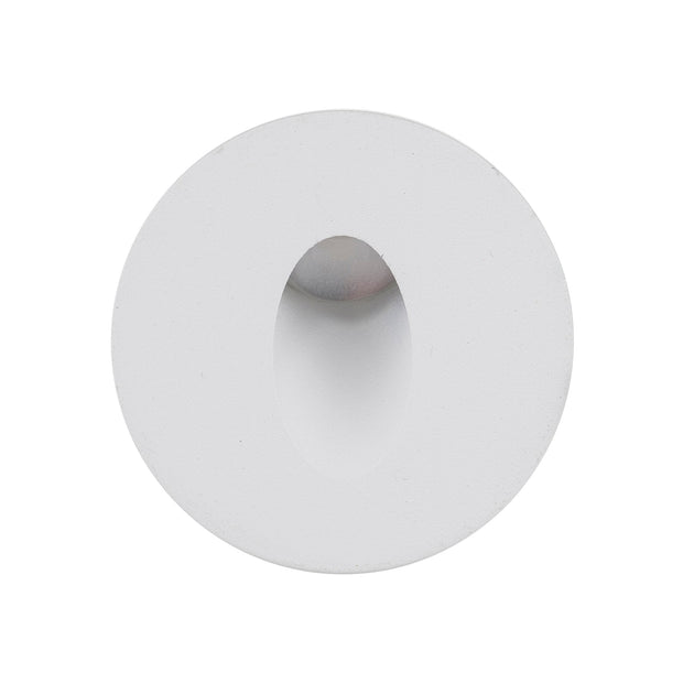 HV3206W-WHT Mini Reces Mini Recessed 1w 3000K 12v Round Step Light White Aluminium