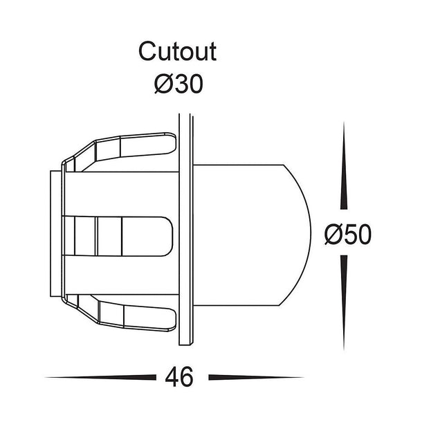 HV3264W Sako Recessed Round Up and Down 2w 3000K 12v Step Light 316 Stainless Steel