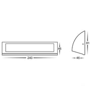 Taso Rectangular Surface Mounted 10w CCT 12v Step Light Silver