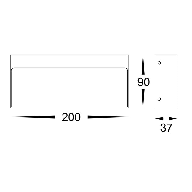 HV3275T-BLK-12V Virsma Rectangular Surface Mounted 6w CCT 12v Step Light Black