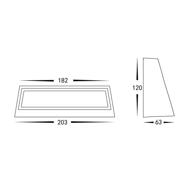 Shim Rectangular Surface Mounted 12w CCT Step Light Black