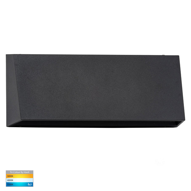 Shim Rectangular Surface Mounted 14w CCT Step Light Black