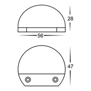 Occhio 3W 3CCT 12V Surface Mounted IP65 Eyelid Step Light Black