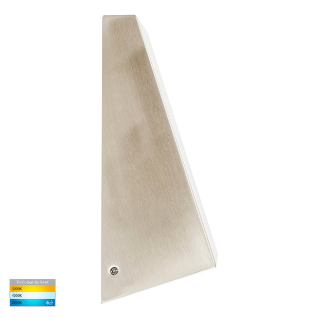 Taper Square Wall Wedge 316 Stainless Steel 9w E27 Tri Colour