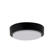 200mm Round Poly Powder Coated Black Oyster Light 10w Tri Colour