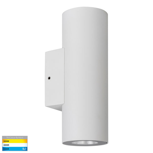 Aries 316 Stainless Steel White Up/Down Wall Light 2x6w COB TRI Colour