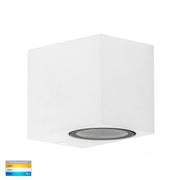 Accord Square Surface Mounted Wall Light Poly Powder Coated White 5w GU10 TRI Colour