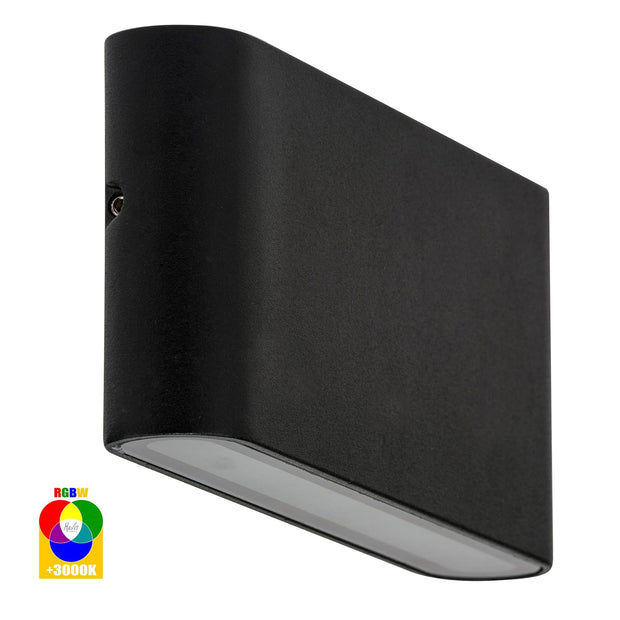 Lisse Surface Mounted Wall Light Black 6w Built-in LED RGBW 12v