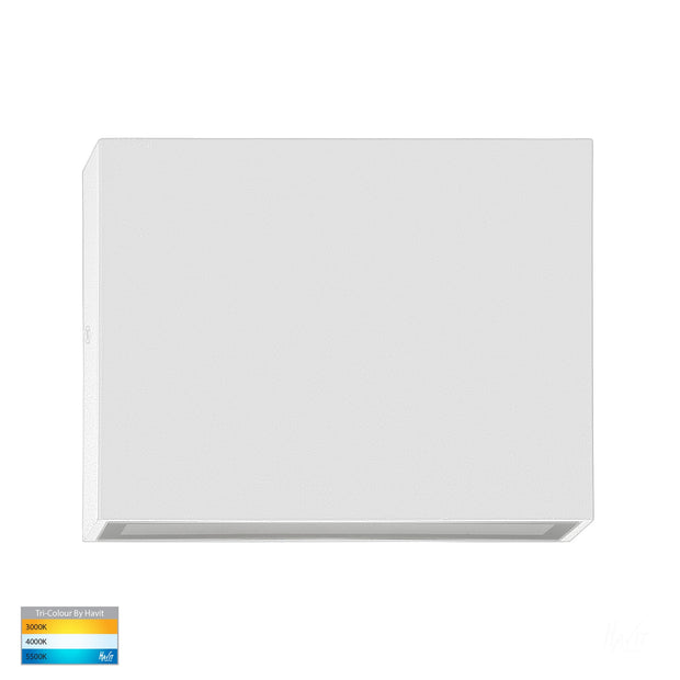 Essil Surface Mounted Up and Down Wall Light White 2 x 3w Built-in LED Tri 12v