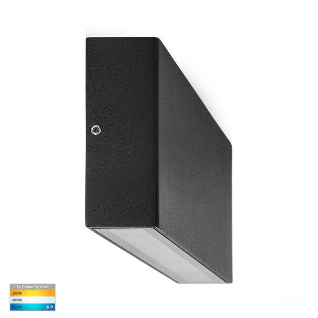 Essil Surface Mounted Wall Light Black 6w Built-in Tri
